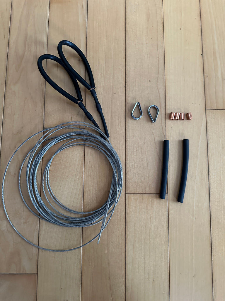 Replacement cable 1/16" sliding pedals for NON-SEAWARD kayaks